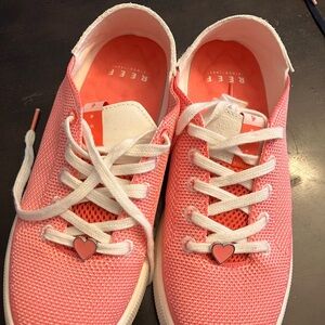 Reef Pink and White Casual Sneakers